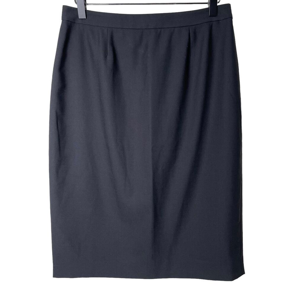 Vintage St John Black Wool Blend Skirt Heritage Elevated Basics Classic Career 6